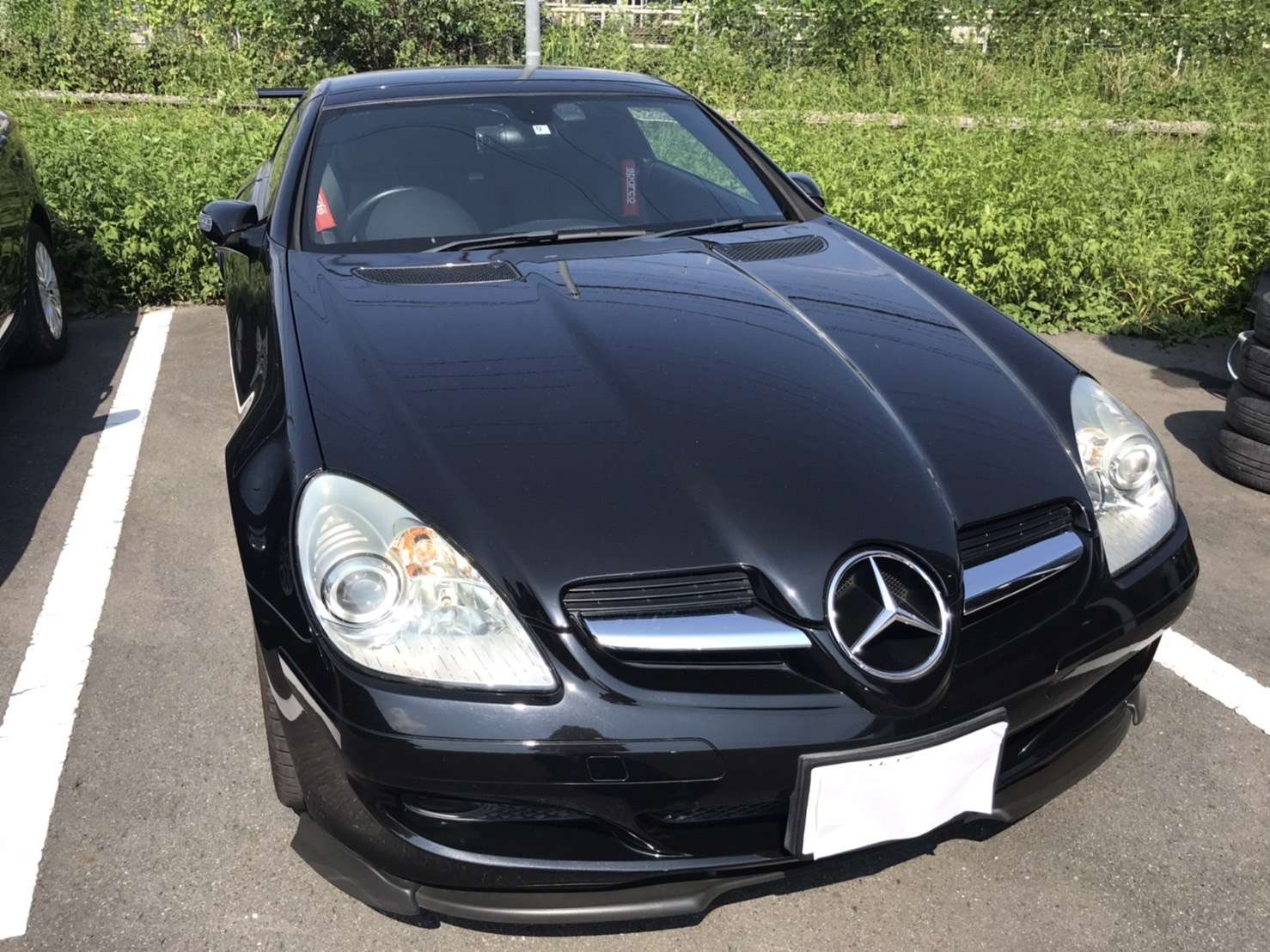 メルセデスベンツSLK200 コンプレッサー　車検　整備点検